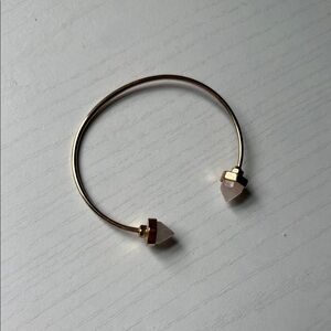 Adjustable Gold and Pink Stone/Crystal Bracelet